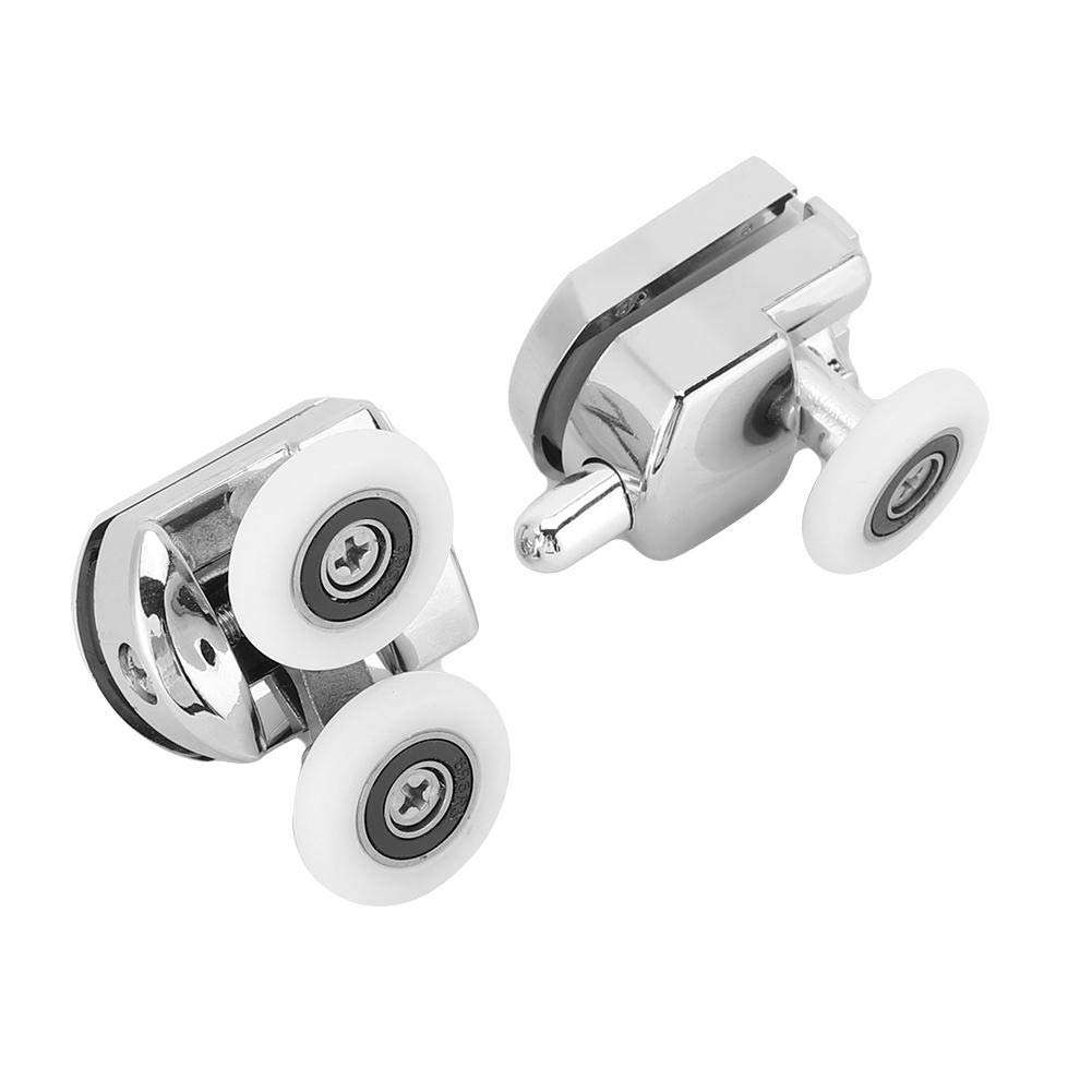 VBESTLIFE Door Wheel, Sliding Roller Wear-Resisting, Safe 2Pcs Bathroom Roller, Door Hardware Supplies for Bathroom Glass Door Sliding Door Accessories Track Door 6
