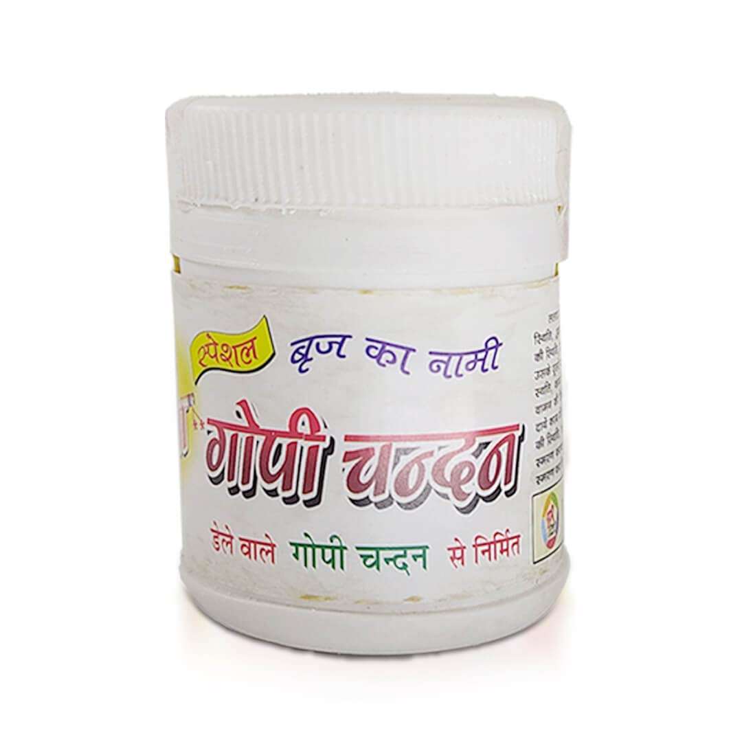 Vrindavan Store Gopi Chandan Powder with U Shape || Vaishnav Tilak Stamp Combo Set 3