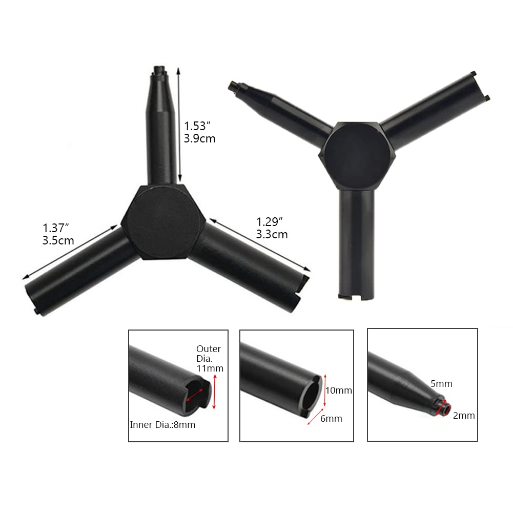 FAZee Gas Valve Key for Airsoft Triple Universal Triangle Wrench Magazine Charging Valve Removal Tool for GBB AEG KSC WA 6
