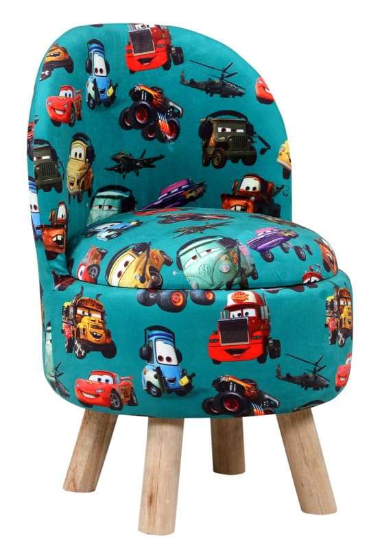 ShadowKart Ottoman Kids pouffe Stool for Small Baby Chair Study Stool for Kids Playing Products Little Baby Dining Chair for Feeding Kids Cartoon Bedroom Chair,14x14x26 Inch, Combo Cars 3