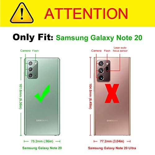 J&D Case Compatible for Samsung Galaxy Note 20/Galaxy Note 20 5G Case, Sparkling Glittering ArmorBox Dual Layer Shockproof Hybrid Protective Rugged Case, not for Galaxy Note 20 Ultra 2