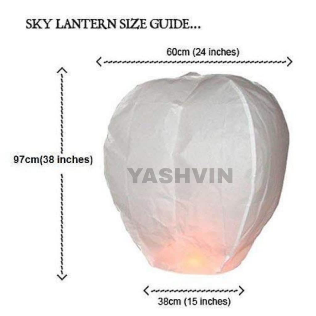 BALAJI E RETAIL Flying Paper Sky Lanterns Multicolour Wishing Hot Air Balloon/Flying Night Sky Candle for Diwali/Christmas/Marriage/Birthday/All Festival Pack of 3, Q@8263 4