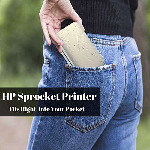 HP Sprocket Select Pocket Printer Instant Wireless Photo Printer for Android and iOS, Includes 2.3 x3.4” Zink Photo Paper Sticker (30 Sheets), Protective case and USB Charging Cable with Wall Adapter 3