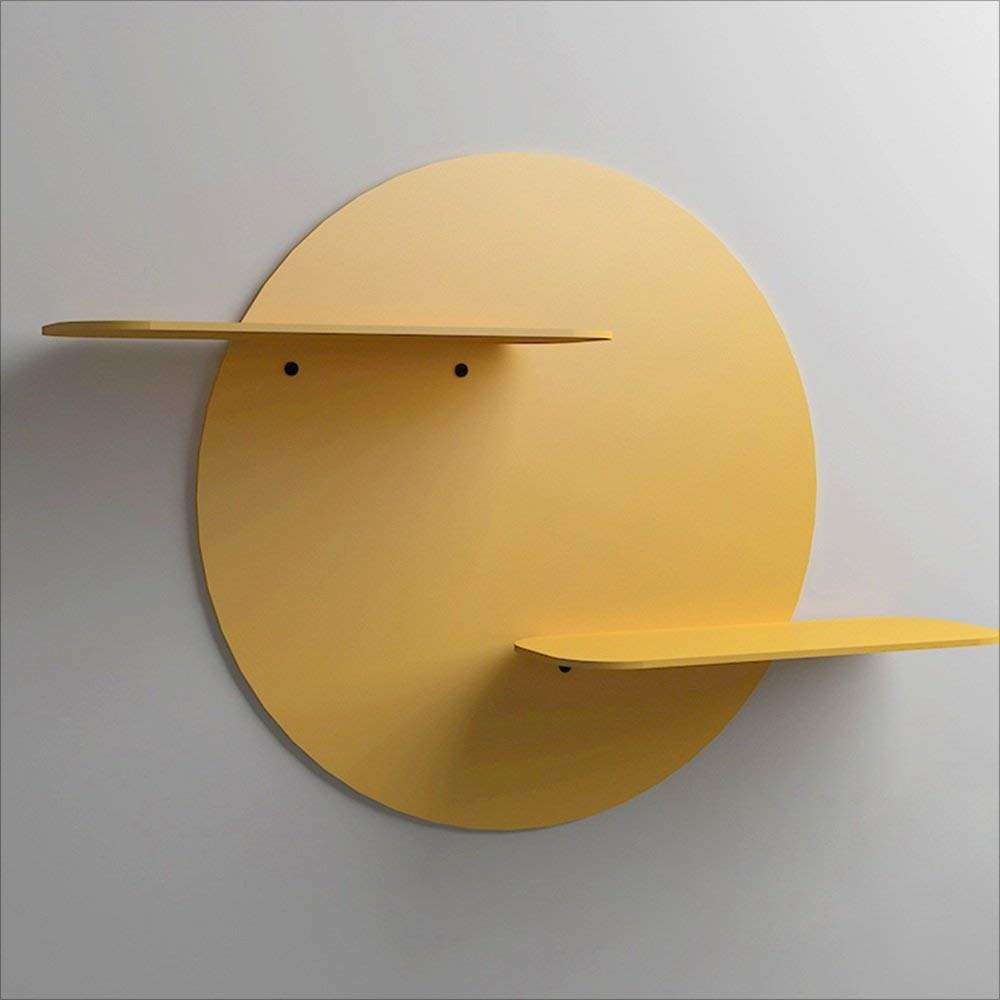 YGCBL Office Desk,Decorative Table,Folding Table Wall Shelves Iron Wall Shelf Tv Couch Background Wall Hanging Clapboard Color Optional Size Optional,Blue,39 * 24Cm 1