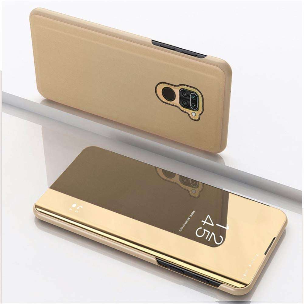 EMAXELER Galaxy A51 4G Case Cover Stylish Mirror Plating Flip Full Body Protective Reflection Ultra Thin Hard Anti-Scratch Shockproof Frame for Samsung Galaxy A51 5G / Galaxy A51 4G Mirror:Gold 6