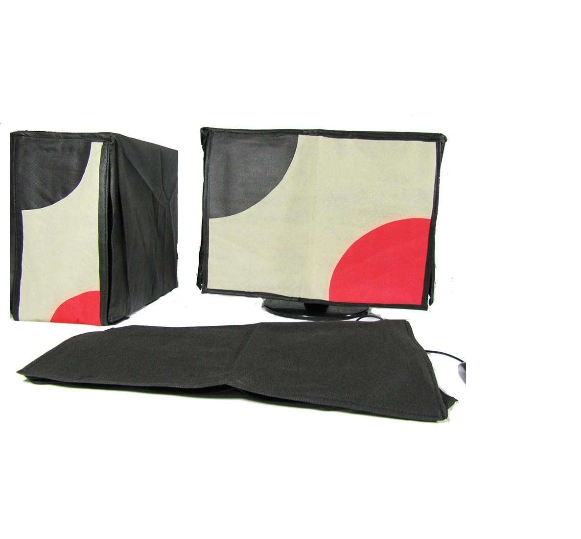 GUTSAV SALES ® DESKTOP COVER FULL SET 23.5 INCH MONITER, KEYBOARD, CPU COVER 3 SET