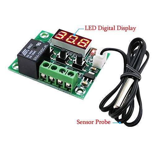 Stayhome 1pcs XH-W1209 DC 5V 12V 24V LED Digital Thermostat Temperature Control Thermometer Thermo Controller Switch Module with NTC Sensor 2