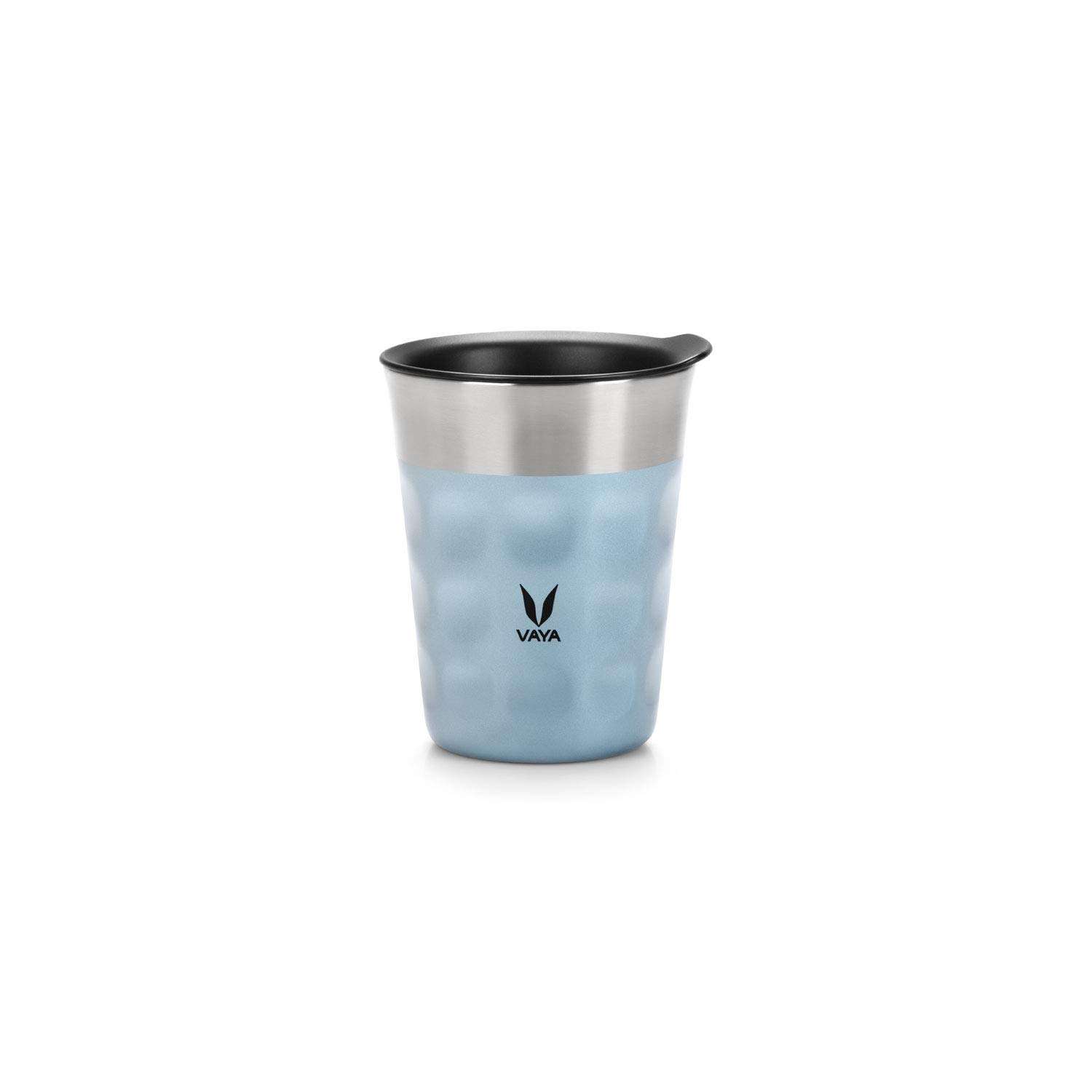VAYA POPCUP Insulated Coffee Mug with Lid 250ml, Stainless Steel Hot & Cold Coffee, Water and Teacup,Double-Walled Insulated Tumbler, Keeps Beverages Hot & Cold for 5 Hrs,Blue 1