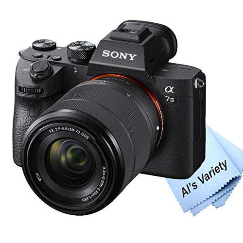 Sony a7 III Mirrorless Camera with 28-70mm Zoom Lens + 2pcs 64GB Memory + Case+ Tripod + Steady Grip Pod + Filters + Macro + 2X Lens + 2X Batteries + More (32pc Bundle) 2