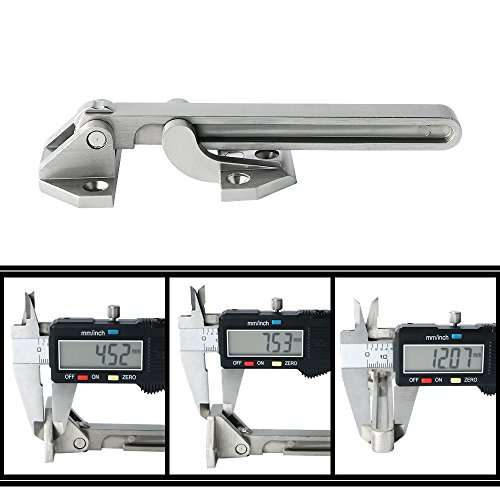 Mooche Swing Bar Door Lock 5" x 2" Childproof Security Door Guard for Home Security Heavy Duty Stainless Steel Brushed Steel, MMS660-LS 4