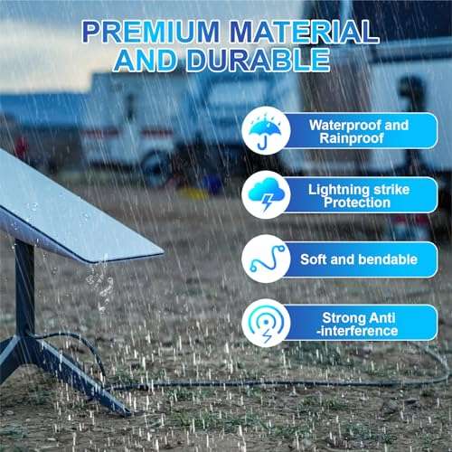 Ybludiy for Starlink Gen 2 Cable 75FT, Compatible with Satellite Rectangular V2 Extension Cable, Gray end Cap, Indoor and Outdoor Waterproof Starlink Accessories (75FT/23M) 6