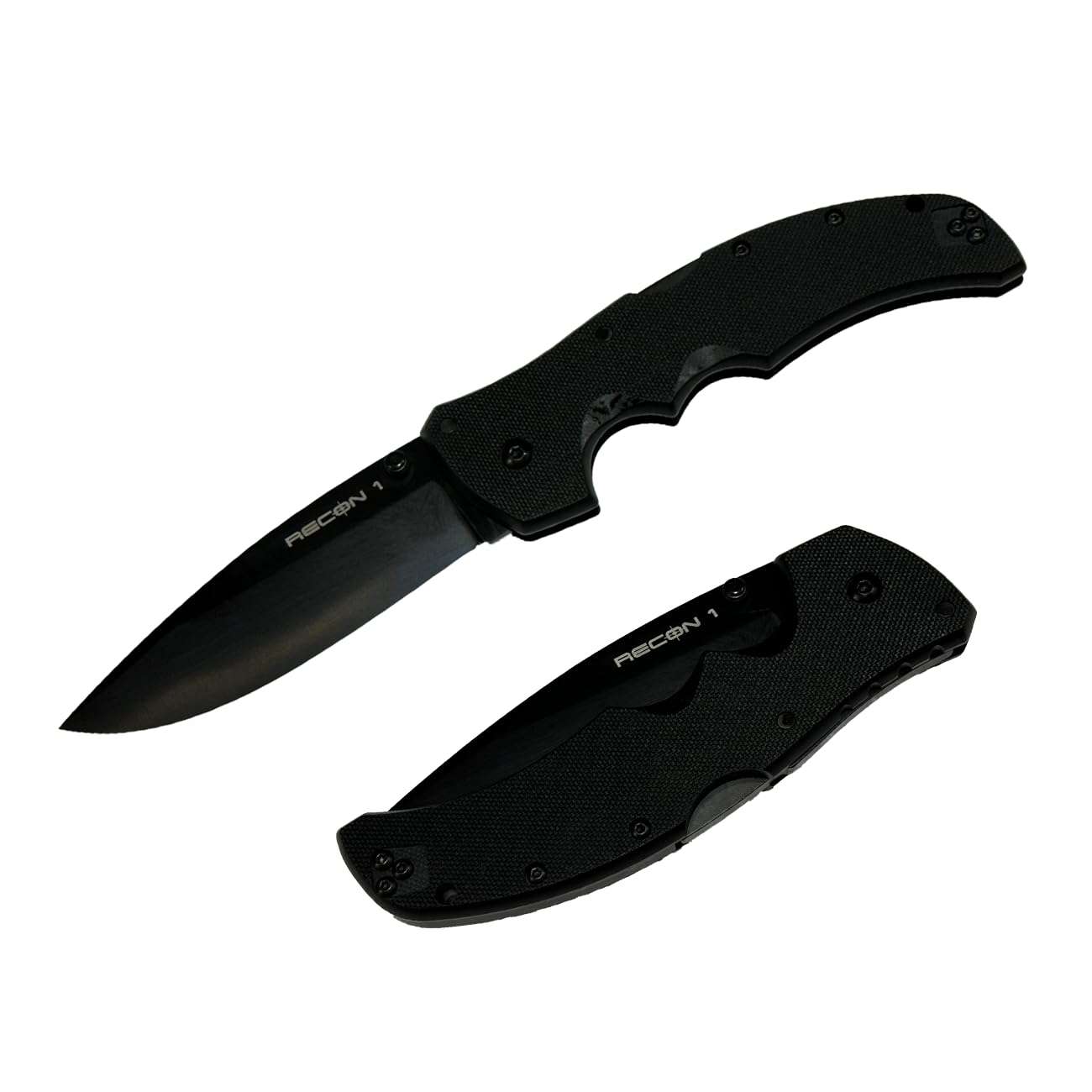 Cold Steel Recon 1 Series Tactical Folding Knife with Tri-Ad Lock and Pocket Clip - Made with Premium CPM-S35VN Steel, Spear Point, Black 1