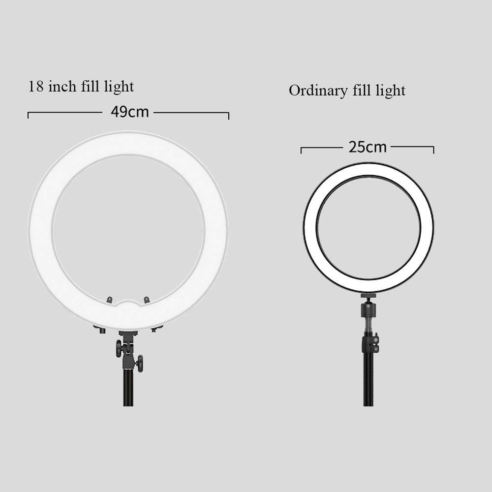 JION Doost 19-Inch External Dimmable SMD Led Ring Light Lighting Kit with Light Stand, Mobile Phone Holder, Hot Shoe Adapter for Portrait YouTube Video Capture 6