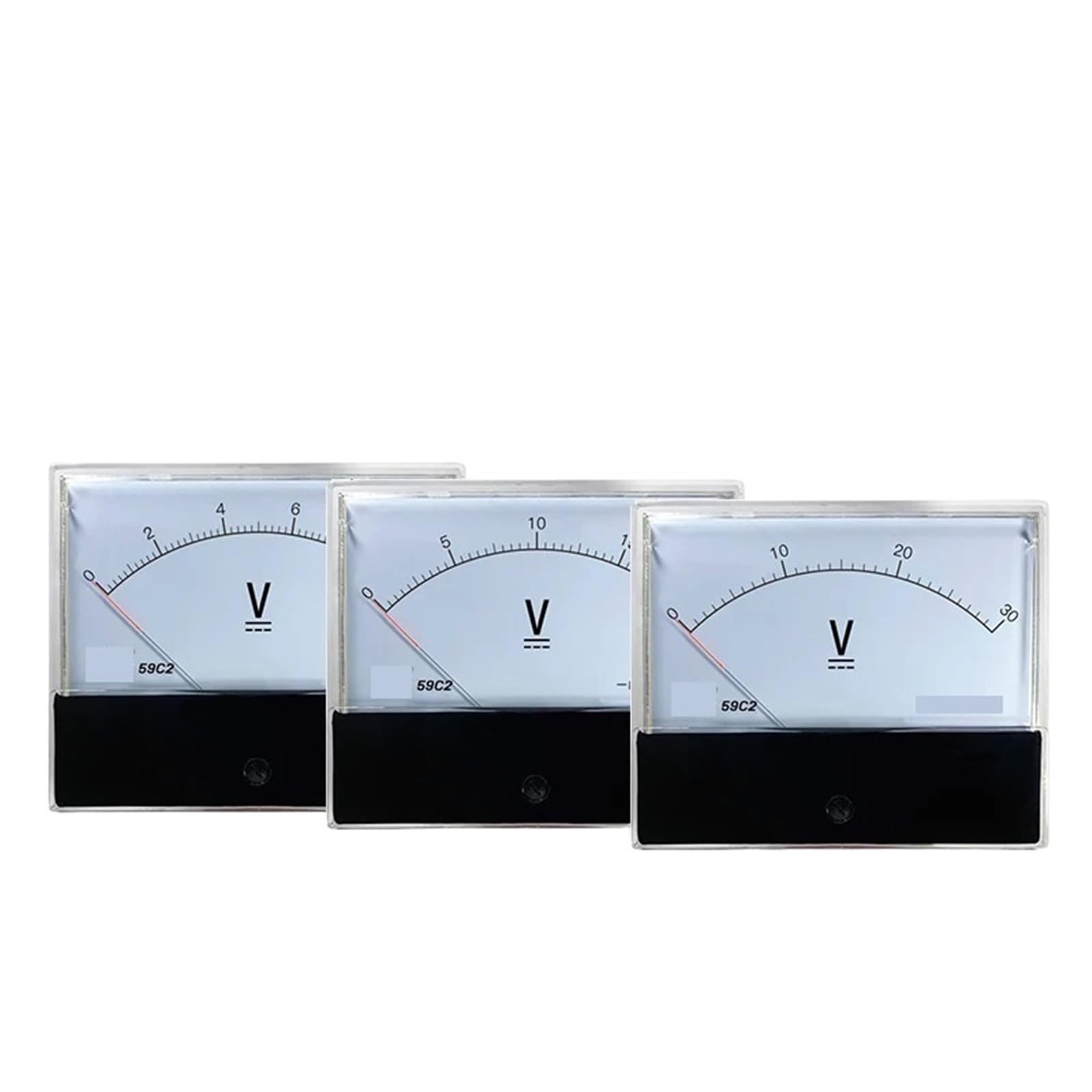DC Voltmeter 59C2 10V 15V 20V 30V 50V 100V 150V 250V 300V 450V 500V 600V Pointer Meter 100 * 120mm Large Voltmeter(DC 20V) 3