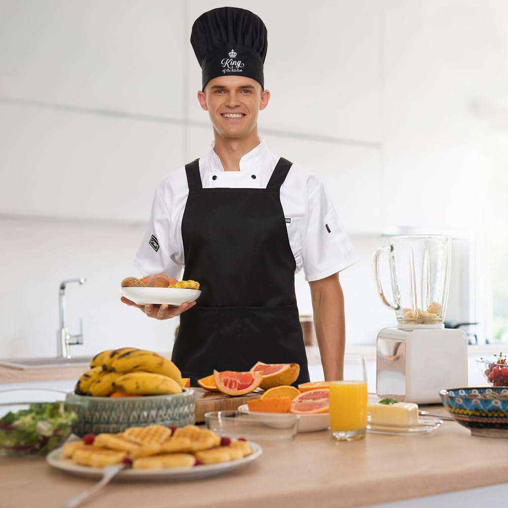 AGMdesign King of The Kitchen Funny Chef Hat, Funny Chef Wear, Adjustable Kitchen Cooking Hat for Men & Women Black, Mother's Day/Father's Day/Birthday Gift for Him, Her, Mom, Dad, Friend 6