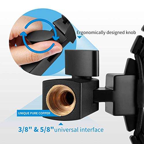Moukey Microphone Shock Mount Compatible with Blue Yeti/Yeti Pro/Snowball/Yeticaster Mic and other Large Microphones Except for Yeti Pro X, MMs-7 2