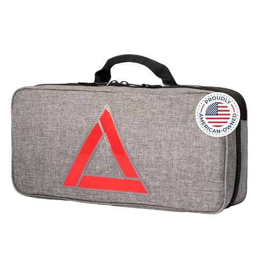 Thrive Emergency Car Kit for Vehicles – 104-Piece Roadside Emergency Kit with Jumper Cables and Mini First Aid Kit – Portable Car Emergency Supplies in Square Bag 1