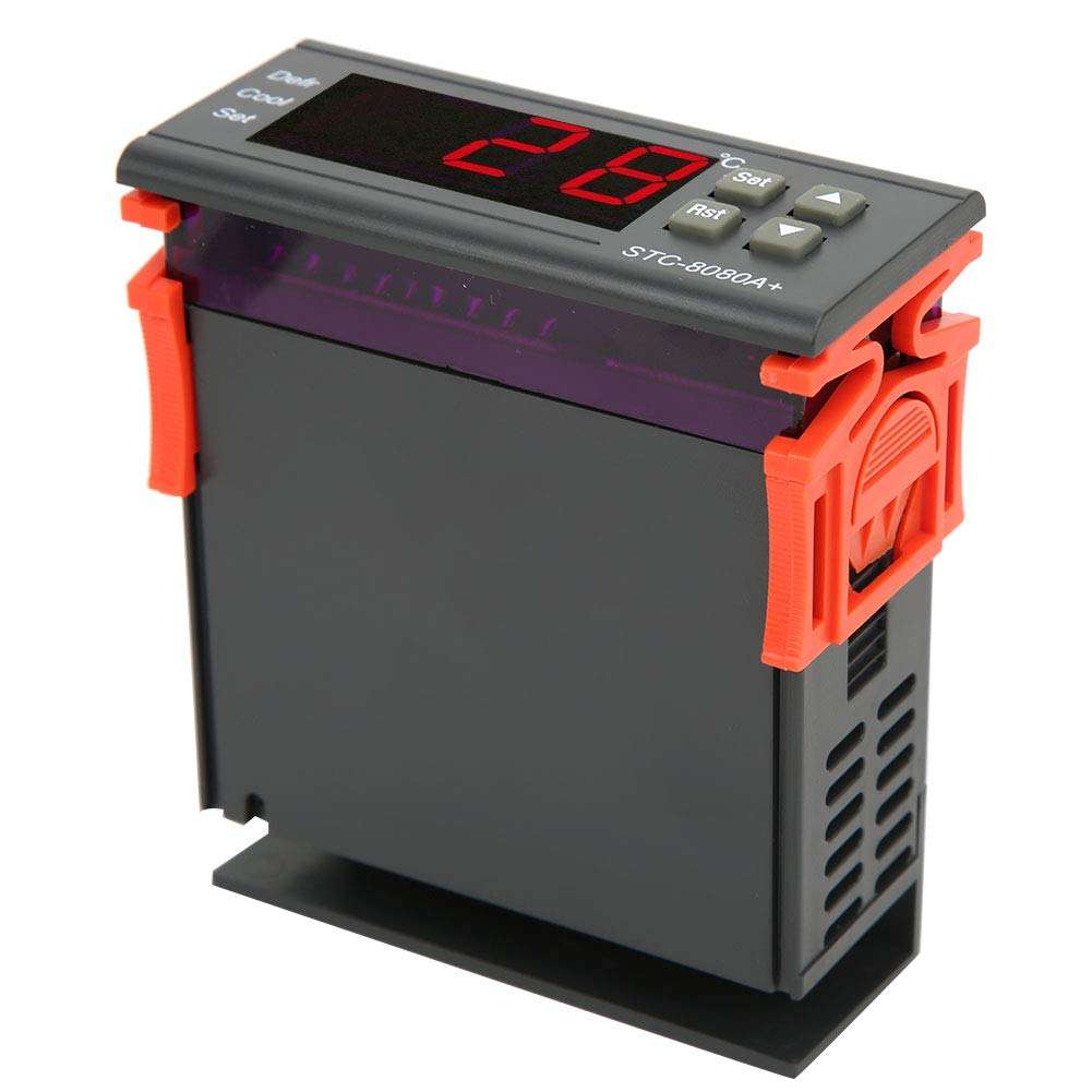 Digital Thermostat Temperature Controller, STC-8080A+ Digital Thermostat Refrigerating Defrosting Alarming Temperature Controller 5