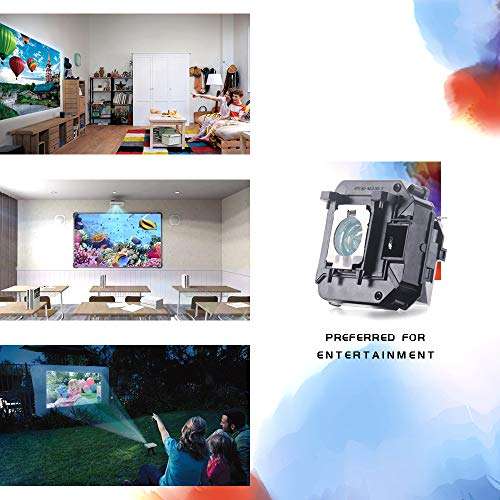 V13H010L60/ELP LP60 Premuim Quality Replaceable Lamp, with Generic Housing for EPSON Projector PowerLite 420 425W 905 92 93 95 96W BrightLink 425Wi 430i 435Wi by Masource 5