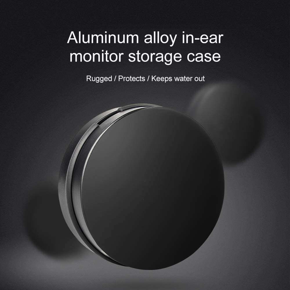 Universal Earbuds Case Mini Storage Hard Earphone Case Protective Waterproof Aluminum Alloy Housing for TRN V80 V10 V20 V60 V90 KZ AS10 Portable Travel Carrying Cases (No Logo) 2