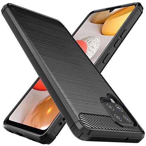 Osophter for Galaxy A42 5G Case Samsung M42 5G Case Shock-Absorption Flexible TPU Rubber Protective Cell Phone Cover for Samsung Galaxy A42 5G(Black) 1