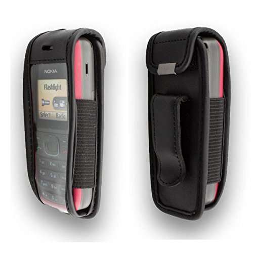 caseroxx Leather-Case with Belt Clip for Nokia 1100/1101 Made of Genuine Leather, Mobile Phone Cover in Black 4