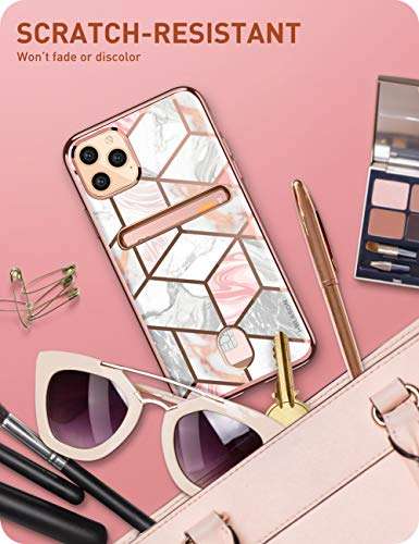 i-Blason Cosmo Wallet Slim Designer Wallet Case for Apple iPhone 11 Pro (2019), 5.8 Inch (Marble) 6
