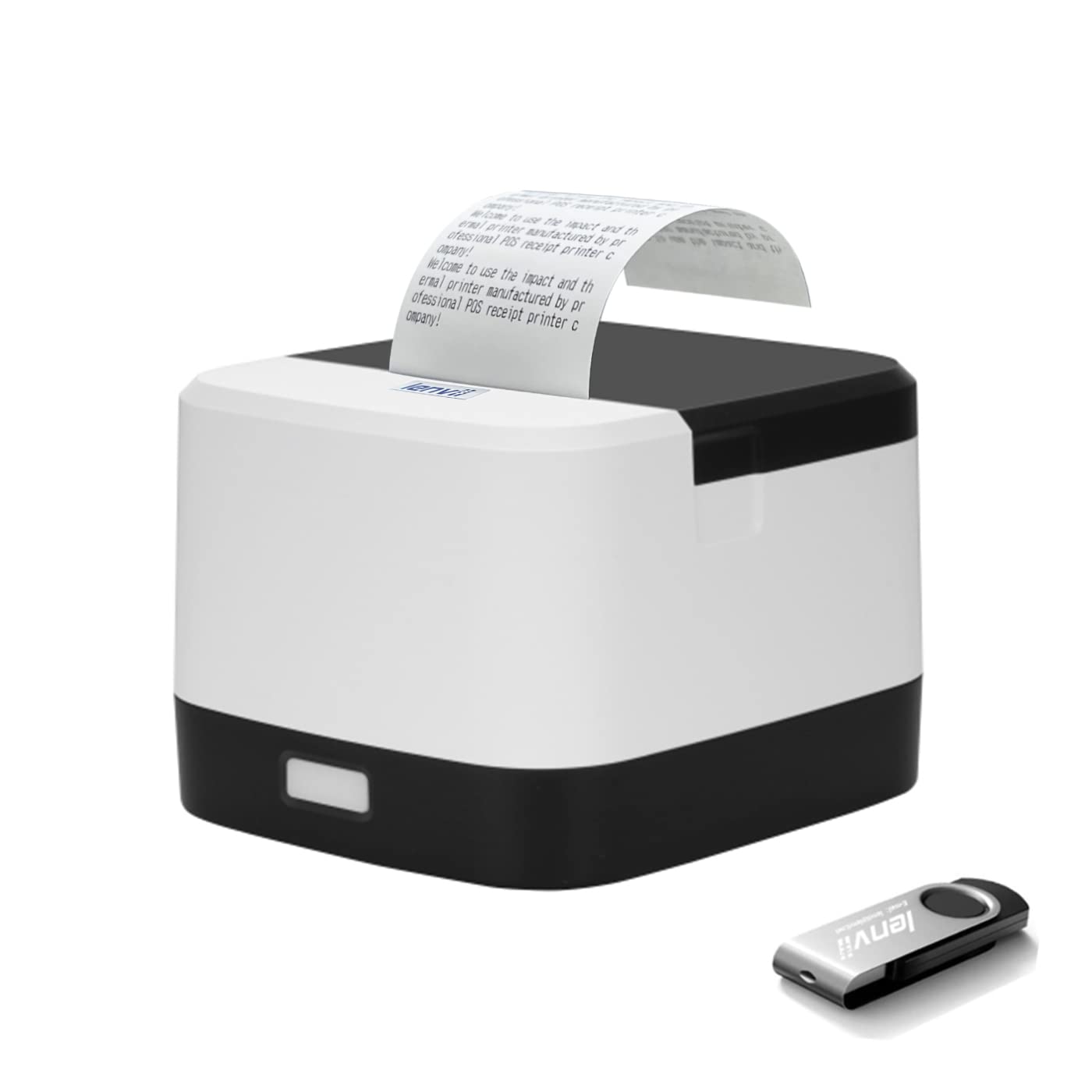 LENVII LV-R258 58MM POS Thermal Printer, USB and LAN Ports, Compatible with Windows and Mac, Suitable for Retail/Supermarket/Kitchen/Clothing Stores 1