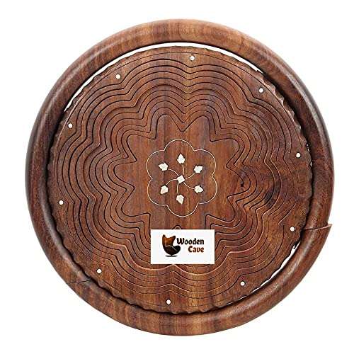 Fruit Basket For Dinning Table Wooden | Foldable Fruit Basket For Kitchen Strong Heavy made Stylish Basket With Portable Stand And Carry Handle 6