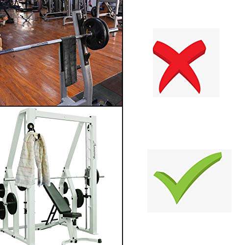 YYST Mini Magnetic Towel Hook Towel Hanger Rack for Kitchen Dish Towels, Hand Towels, Sports Sweat Towels, Gym Towels, etc. Not for Bath Towels - Hold up to 0.5 Lb- No Towels Included (1) 5