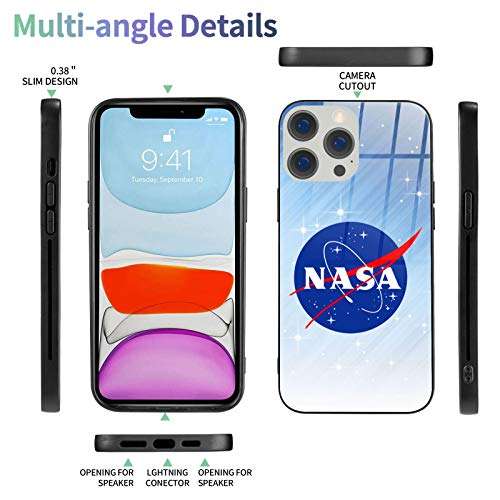 NASA Glass + Case Suitable for iPhone 12 Skid Shock Proof Anti Scratch Phone Case for iPhone 12 Pro Max 4