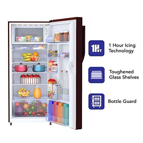 Haier 195 L 3 Star Direct-Cool Single Door Refrigerator (HRD-1953CCR-E, Classic Red) 4