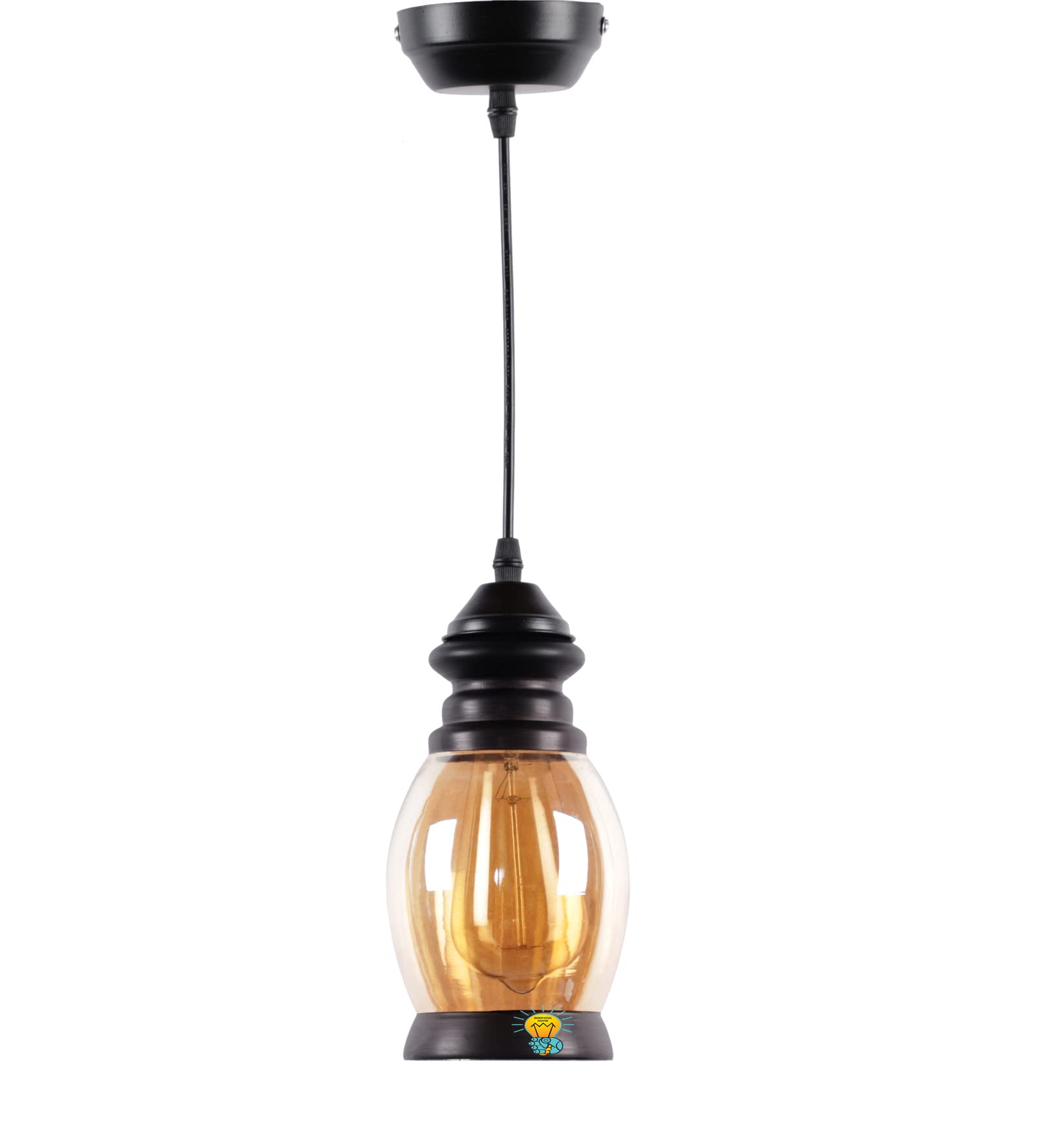 Booming HomePendant Lamp/Hanging Lamp/Ceiling Light for Bedroom, Living Room, Restaurants, Dining, Coffee Shop, Home and Office, for Dining Table, Black (Bulb Not Included) 5