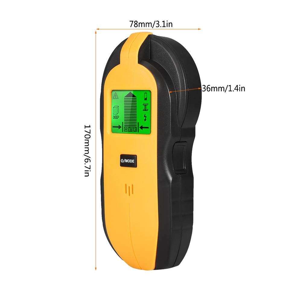 Nannday Stud Finder Wall Scanner, Backlight Digital Wall Detector Metal Wood Voltage Detecting Stud Analyzer 5