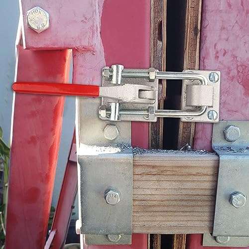10.2 Inch Heavy Duty Large Toggle Clamp Latch, 7700Lbs Holding Capacity, Tire Carrier Latch, Self-Lock U-Bolt Adjustable for Trailer Latch, Machine, Smoker Lid, latches Hardware, by GENHAKON. 6