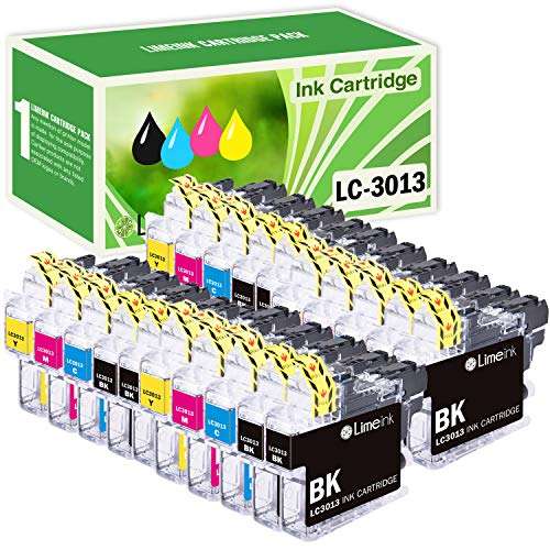 Limeink 20 Pack Compatible High Yield Ink Cartridges Replacement for LC3013 LC-3013 for Brother MFC-J491DW MFC-J497DW MFC-J690DW MFC-J895DW Inkjet Printer LC 3013 (5 Black 5 Cyan 5 Magenta 5 Yellow) 1