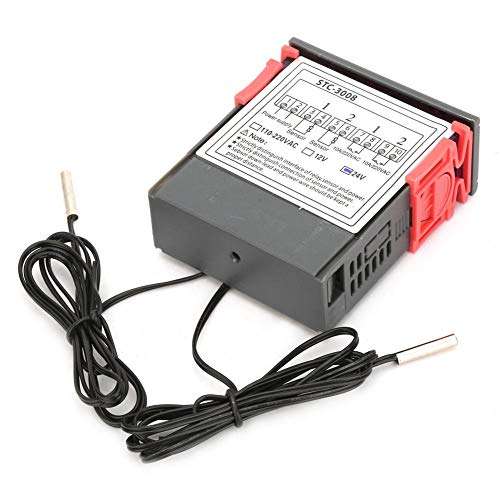 Valentine's Day Carnival Digital Thermostat,STC-3008 Dual Display Dual NTC Probe Sensor Digital Temperature Thermostat Controller(110-220VAC) 5