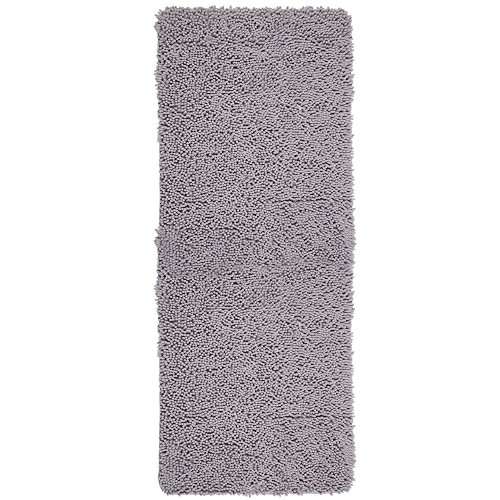 Bedford Home Memory Foam Shag Bath Mat 2-Feet by 5-Feet- Grey 4