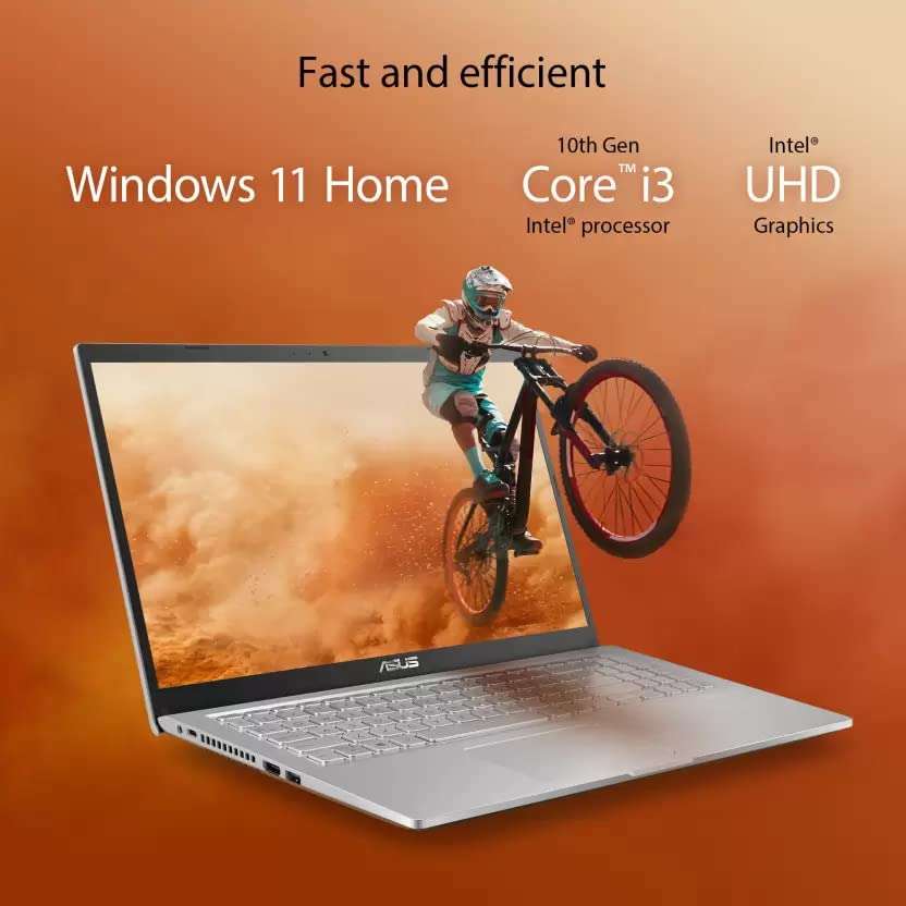 ASUS VivoBook 15 (2022) Core i3 10th Gen - (8 GB/512 GB SSD/Windows 11 Home) X515JA-BQ322WS Thin and Light Laptop (15.6 inch, Transparent Silver, 1.80 kg, with MS Office) 2