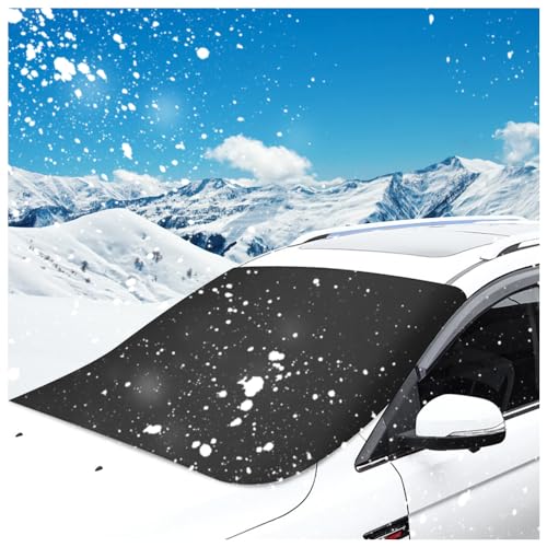 Magnetic Windshield Cover for Ice and Snow,Anti-Theft Car Windshield Snow Cover with 5 Invisible Magnets,All-Season Universal Front Windshield Protector for Car Truck SUV
