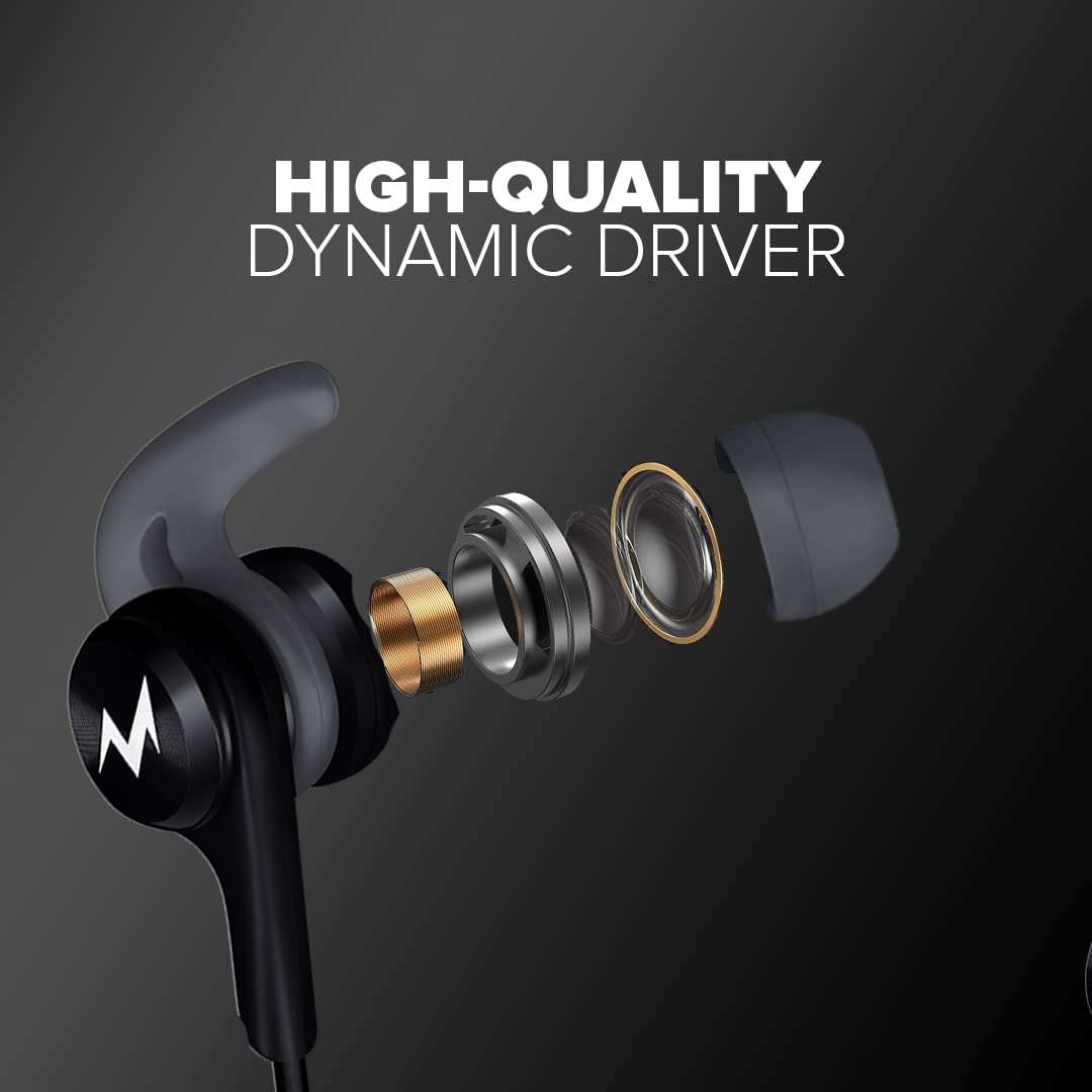 TEMPT Zoom X1 in Ear Wired Earphone with Mic, 3.5mm Audio Jack, 12mm Powerful Driver, Enhanced Bass, Noise Cancelling Headphone, 1.2m Tangle-Free Cable, for Phone/Tablet/Laptop/Desktop (Black + Grey) 6