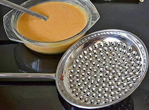 Konquer TimeS Boondi Maker Stainless Steel | Multipurpose Jhara for Boondi Raita and Laddu Sweets with Wooden Handle | Big Jalli Karandi 4