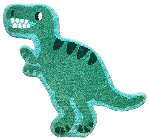 3.02x3.61ft T-Rex Dinosaur Shaped Design Bathroom mat,Showroom Bathmat,Non-Slip Bath Rugs,Play Carpet Area Rug,Photography Props,Dino Indoor Mat,Kids Area Mat,Kids' Room Décor