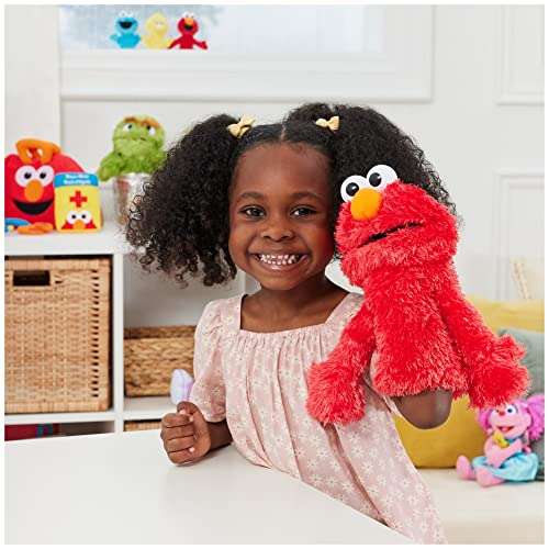 GUND Sesame Street Official Elmo Muppet Plush Hand Puppet, Premium Plush Toy for Ages 1 & Up, Red, 11” 5