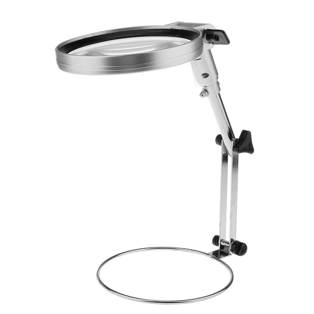PopEye 130MM LED Watch Repair Magnifier 2X Floding Magnifying Glass Handfree