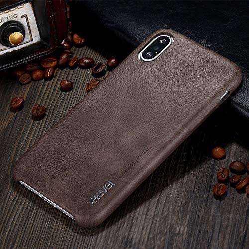 X-level iPhone Xs MAX Case Premium PU Leather [Vintage Series] Slim Fit Ultra Light Soft Touch Protective Mobile Cell Phone Back Cover Case for iPhone Xs MAX(2018) 2