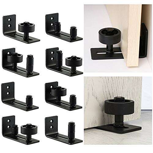 BestSeller989 8 in 1 Adjustable Barn Door Floor Guide Stay Roller Sliding Wall Mount Hardware 1
