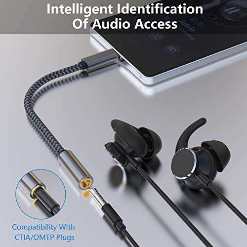 MORELECS USB C to 3.5mm Audio Adapter Aux to USB C - USB Type C to 3.5mm Female Headphone Jack Adapter Compatible with iPhone 15 Plus/15 Pro Max, Galaxy S24 S23 S22 S21, Pixel, MacBook 6