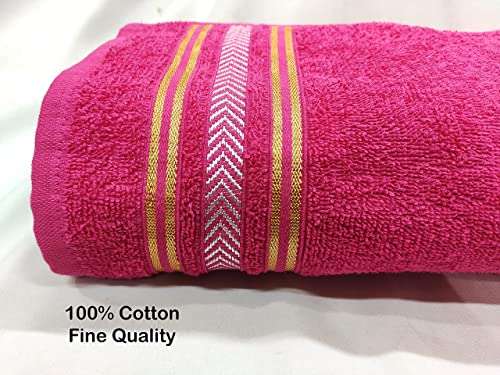 lch FASHION 100% Cotton 4 Piece Hand Towel Set, Gym Towel Set, Face Towel, Kiitchen Towel, Multipurpose Cleaning Cloth, Kitchen Napkin, Microfiber Cleaning Cloth Set of 4 (Pink & Sea Green) (4) 5