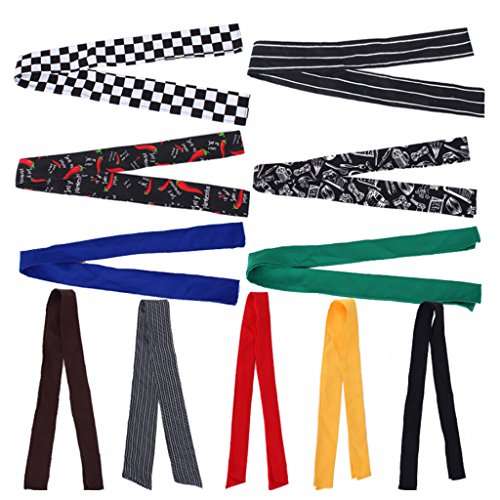 VMS INDIA Chef Neck Scarf Neckerchief Sweat Towel for Restaurant Kitchen Waiter Red 2